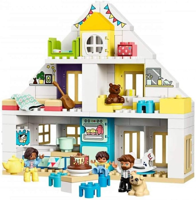 DUPLO Town Modular Playhouse 10929 Dollhouse with Furniture and a Family, Great Educational Toy for Toddlers (130 Pieces), Multicolor