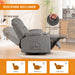 Swivel Rocker Recliner Chair with Heat and Massage, 31.89"Wide Rocking Sofa Home Recliner for Living Room Home Theater Office, Gray