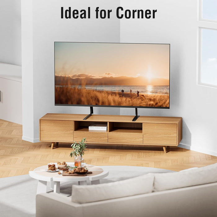 Universal Table Top TV Stand for Most 27 to 55 Inch LCD LED Plasma Flat Screen Tvs, TV Base Height Adjustable Leg Stand Holds up to 88 Lbs, VESA up to 800X400Mm, YD1014