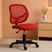 Kids Adjustable Mesh Low-Back Swivel Study Desk Chair with Footrest, Red