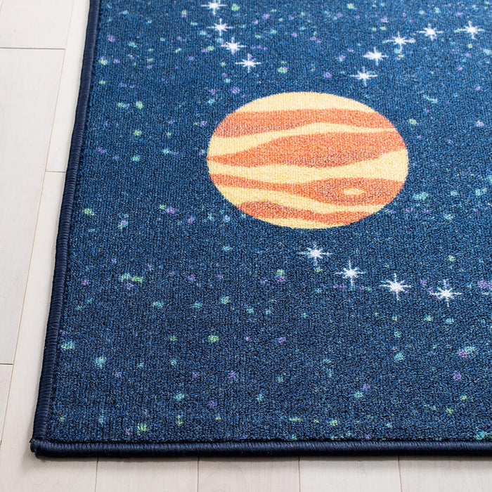 Durable Washable Rug Playhouse Collection Navy Gold
