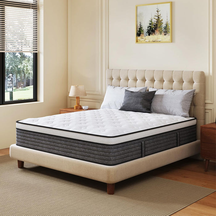 Queen Hybrid Mattress 12 Inch FiberglassFree MemoryFoam