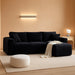 Black 92.5 Inch Modular Sectional Sofa Convertible