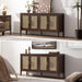 TV Stands for Living Room-Entertainment Center with Storage for Bedroom-Mid Century Modern Television Stands with 4 Doors 59" Media Console TV Cabinet Credenza for 45 50 55 60 65 Inch Tvs