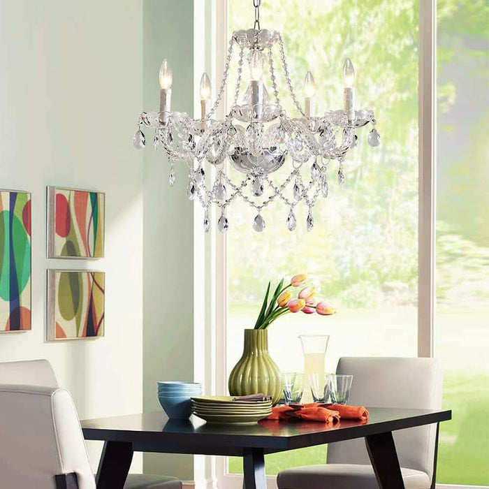 Saint Mossi 5 Light K9 Crystal Chandelier Ceiling Light — ShipItFurniture