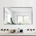 24x40 Inches Frameless Beveled Bathroom Mirror Wall