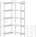 White L Shaped Corner Bookshelf HeavyDuty Oversized
