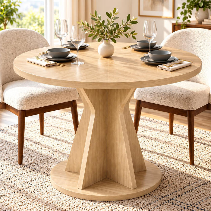 31'' round Dining Table for 4 People, Kitchen Table for Dining Room