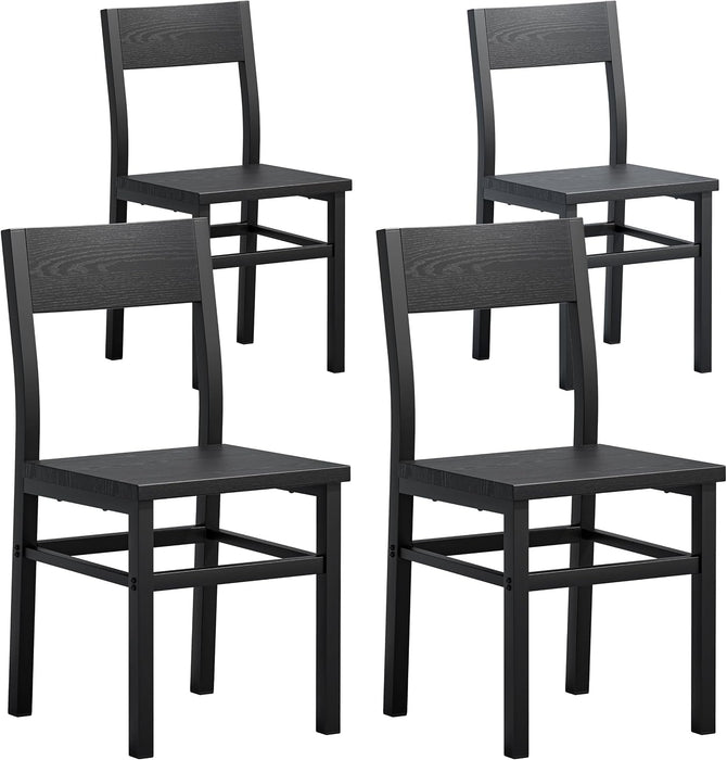 Black Dining Chairs Set of 4, Upgrade Farmhouse Kitchen Room Chair