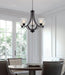 24 Inch Chandelier Featuring Frosted Alabaster Glass