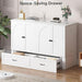 Queen Murphy Bed Cabinet Integrated Charging White