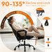 Desk Chair with Foot Rest, High-Back Mesh Office Chair with Wheels, Black