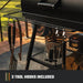 Highland Offset Charcoal Smoker and Grill with 900 Sq. In. Cooking Area in Black