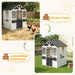 Outdoor Weatherproof Wooden Playhouse White Kitchen