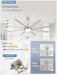 72 Inch Ceiling Fans with Lights, Indoor/Outdoor Industrial Ceiling Fan with 8 Aluminum Reversible Blade, Quiet DC Motor, 3Cct&6-Speed Remote Control, Damp Rated for Living Room/Garage/Gazebo