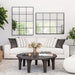 Window Pane Wall Mirror with Metal Frame 40"X30" Black