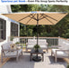 6.6 X 10 Ft Rectangular Patio Umbrella Rectangle Umbrella Outdoor Patio, Large Outdoor Umbrellas for Patio Table with Tilting and Sun UV Protection for Pool, Deck, Market, Backyard
