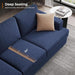 89 Inch NavyBlue DeepSeats Oversized Sofa LivingRoom