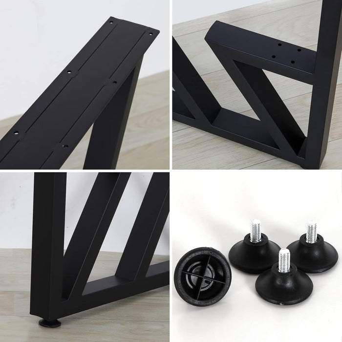 Black Iron Table Legs 28 Inches IndustrialStrength