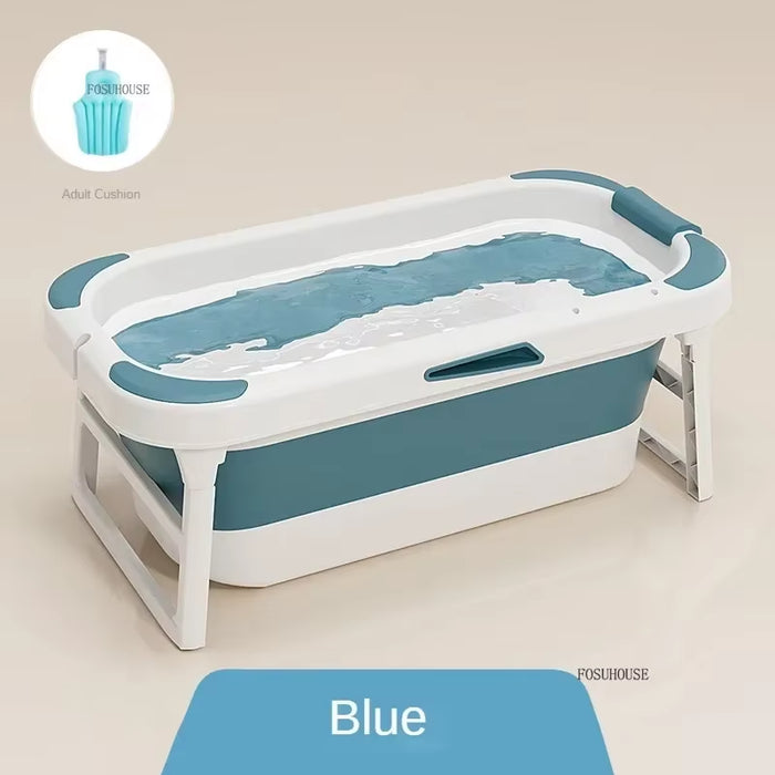 Modern Foldable Bathtub for Adult Thicken Plastic Bathroom Hot Tub Bath Barrel Full Body Shower Basin Apartment Portable Bathtub