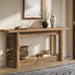 63-Inch Farmhouse Console Table, 2-Tier Storage Sofa Table behind the Couch, Narrow Long Entryway Furniture for Home Hallway, Entrance, Living Room, Brown