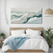 Neutral Abstract Wall Art Geometric Canvas Painting Blue Green and White Pictures Wall Decor for Living Room Bedroom Modern Artwork for Office 24X48 Inch