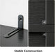 4-Tier Bookcase with Doors, Tall Storage Bookshelf, Black