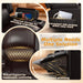 Upgraded Power Loveseat Reclining Couch, Reclining Loveseat Sofa RV Couch with Removable Armrest and Remote Control, Velvet Wall Hugger Home Theater Seating with 2-Tier Cushions, Storage (Pu,Brown)
