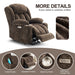 Power Lift Recliner Chair for Elderly , Massage Reclining Chairs with Heat & Vibration , Plush Fabric Heavy Duty Electric Sofa Home Living Room Chairs,Chenille Brown