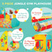 5Pc Kids Play Tent for Toddlers with Ball Pit, Crawl Tunnel, Indoor & Outdoor Playhouse, Jungle Gym, Toys for Boys & Girls, Includes Dart Balls, Teepee & Basketball Hoops