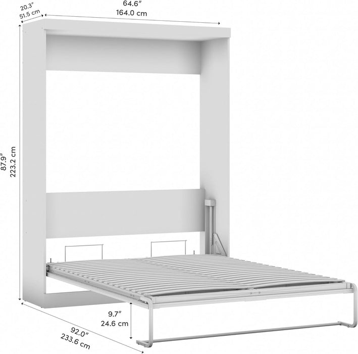 Pur Queen Murphy Bed, 65-Inch Space-Saving Sleeping Arrangement for Multipurpose Area, Bedroom, Guest Room, or Living Room