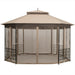 10’X 12’ Octagonal Patio Gazebo with Mosquito Net