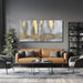 Textured Wall Art Gold Wall Decor Modern Wall Picture 24"X48" Artwork for Bedroom Decorative Painting for Dining Room Area