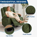 Rocking Recliner Chair for Adults Wide 360° Swivel Rocker Recliner