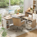 71Inch L Shaped Standing Desk With USB WalnutFinish