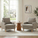 Brown Mid Century Modern Upholstered Armchairs Set