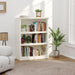43 Inch Tall Bookcase, White 3-Tier Shelves Bookshelf Open Storage