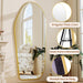 Full Length Dress Mirror - 76"X34" Floor Mirror, Gold