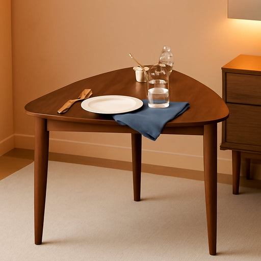 Signature Design by Ashley 1-Piece Small Triangle Dining Table, Seats 3 | Small Dining Table, Seats up to 3, Hardwood Solids with Mango Wood Veneer and MDF Substrates, Beveled Edge, Allstream Series