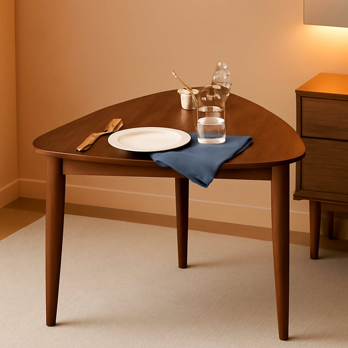 Signature Design by Ashley 1-Piece Small Triangle Dining Table, Seats 3 | Small Dining Table, Seats up to 3, Hardwood Solids with Mango Wood Veneer and MDF Substrates, Beveled Edge, Allstream Series