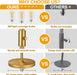 Dimmable Floor Lamp, Industrial Floor Lamps for Living Room, Gold Tree Lamp Standing Lamp Tall Lamps with 3 Elegant Teardrop Cage Head & 800 Lumens LED Bulbs for Living Room Bedroom Office Dining Room