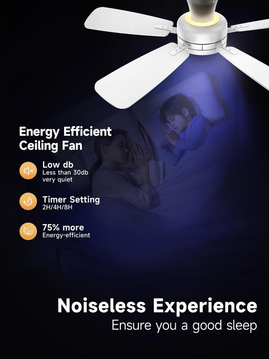 Ceiling Fans with Lights and Remote, 46 Inch Low Profile Ceiling Fan with Light, Flush Mount, Reversible, 3CCT, Dimmable White Modern Ceiling Fan for Bedroom, Living Room, Outdoor Patio