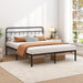 Full Bed Frame with Classin Headboard, Black