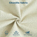Cream Chenille Sleeper Sofa Bed With ExpandedStorage