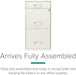 3-Drawer Metal Filing Cabinet, 27.32" H X 14.25" W X 18.00" D, Pearl White Finish, Locking Storage with Letter-Size File Drawers, Non-Porous Painted Steel for Home or Office
