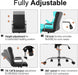Office Desk Chair,Modern Leather Conference Room Chairs,High Back Ergonomic Home Ofiice Chair,Adjustable Height Swivel Executive Computer Chair with Armrest and Padded Seat,Black