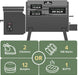 Wood Pellet Grill & Smoker 8-In-1 Pellet Grill with Automatic Temperature Control, & Rain Cover 456 Sq in Area for Backyard Camping Outdoor
