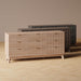 63" Wide Fluted 9 Drawers Dresser for Bedroom,Curved Edge,Oak