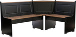 Black and Pecan Breakfast Dining Set Ardmore Nook