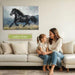 Dynamic Horse Canvas Wall Art,Galloping Horses with Hand-Painted Detail Highlights Modern Painting for Living Room,Ready to Hang